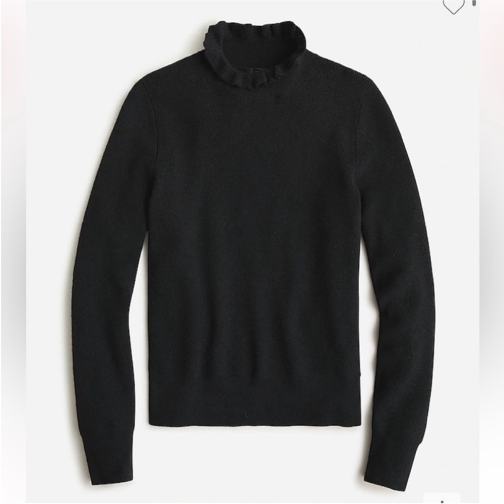 NWT J. Crew Ruffleneck merino wool-blend sweater